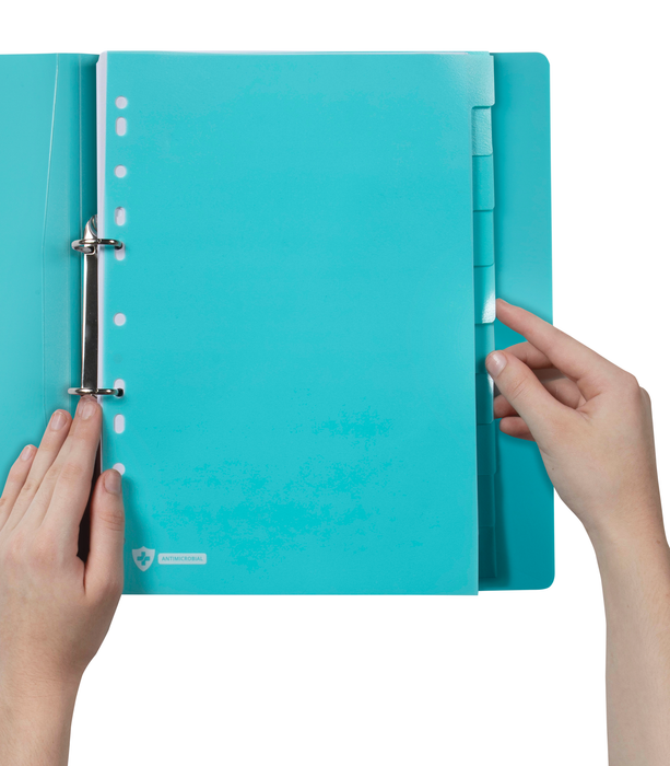 Marbig Professional A4 Antimicrobial Indices/Divider, 10 Tabs, Blue