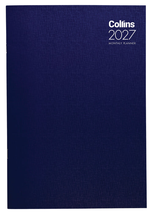 2027 Collins Monthly A4 Planner, Month To View, Assorted Covers, 210mm x 297mm