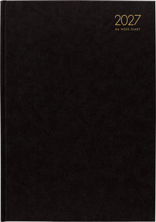 2027 Collins Windsor A43 Diary, Week To View, Black, 210mm x 297mm