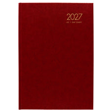 2027 Collins Windsor A51 Diary, Day To Page, Red, 148mm x 210mm