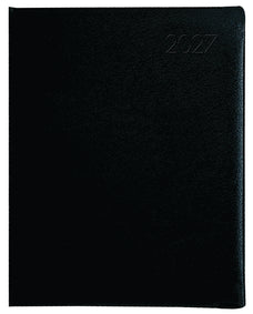 2027 Collins Portfolio, Tabbed, Day To Page, Wiro Bound, PU Padded Cover, Black, 165mm x 246mm