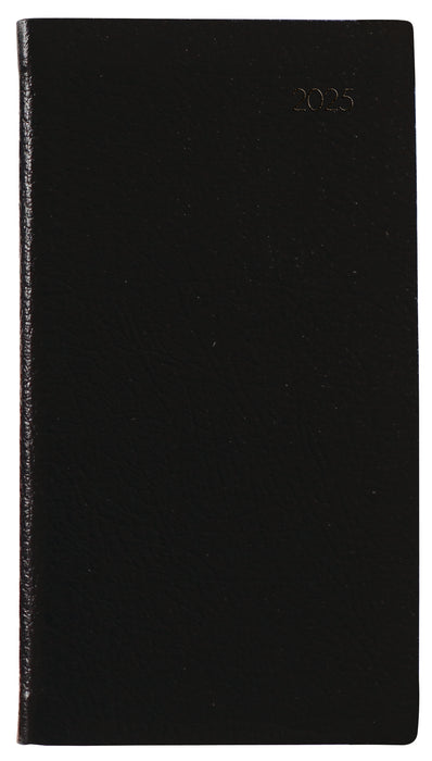 2025 Collins CW3 Appointment Diary, Week to View, Black, 80mm x 152mm   