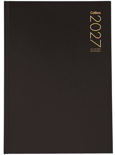 2027 Collins Interleaved Appointment Diary, A41, 210mm x 297mm, Black