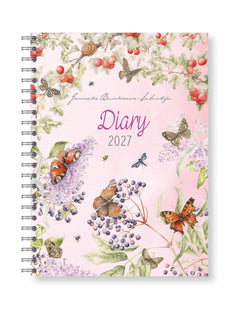 2027 Collins Wiro Bound J. Brinkman Flower Series Week To View Diary, 230mm x 167mm