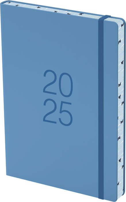 2025 Collins Diary A51, Day Per Page, Colour Edge, Soft PU Cover, Blue, 148mm x 210mm