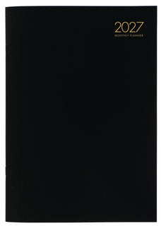2027 Collins A4 Premium Monthly Planner, Month To View, PVC Cover, Black, 210mm x 297mm