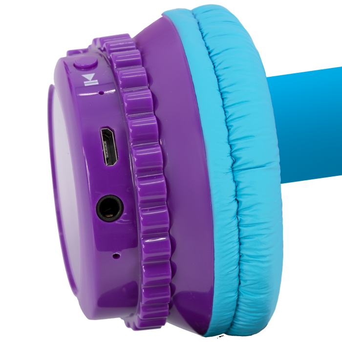 Moki Play Safe Wireless Volume Limited Headphones for Kids - Purple /Aqua