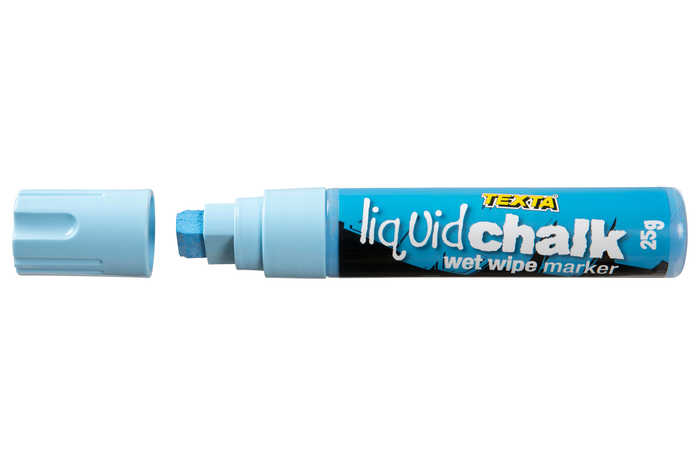 Texta Liquid Chalk Marker Wet Wipe Blue