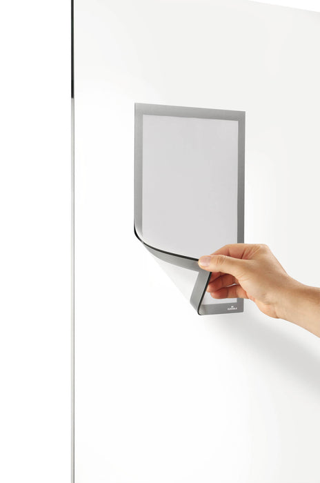 A4 Duraframe Durable Self Adhesive Poster / Sign Holder, Silver