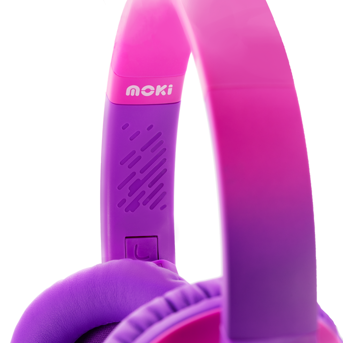 Moki Mixi Kids Volume Limited Wireless Headphones - Pink Purple
