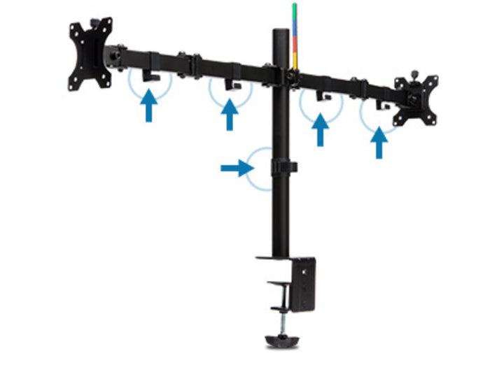 Kensington Smartfit Ergo Dual Extended Monitor Arm with C-Clamp Base