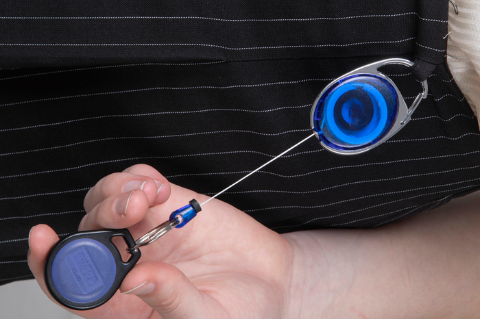 Rexel Id Retractable Snap Lock Key Holders, Blue