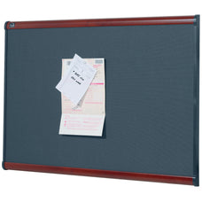 Quartet Prestige Mahogany Grey Diamond Bulletin Board 1200mm x 900mm