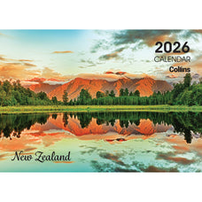 2026 Collins A4 Wall Calendar, NZ Coastal Scenes, 210mm x 300mm