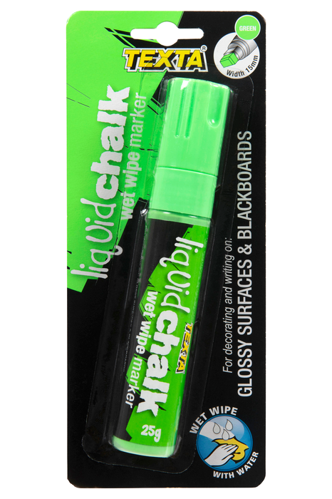 Texta Liquid Chalk Marker Wet Wipe Green