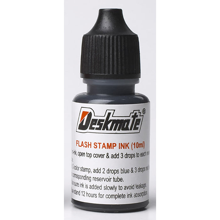 Deskmate Stamp Pad Refill Ink, 30ml, Black