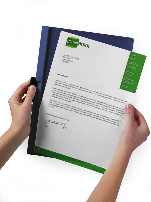 Duraclip A4 30 Sheet Punchless Document File Dark Blue