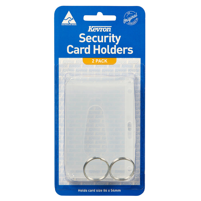 Kevron Security Card Holder Clear 2's Pack