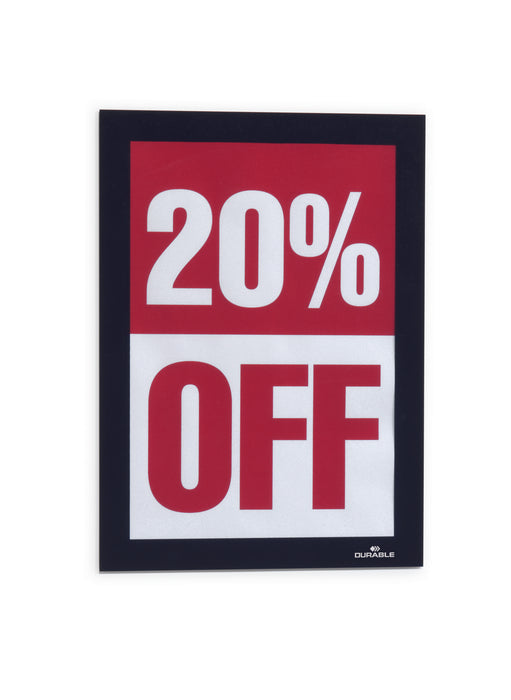 A5 Duraframe Durable Self Adhesive Poster / Sign Holder - 2's Pack
