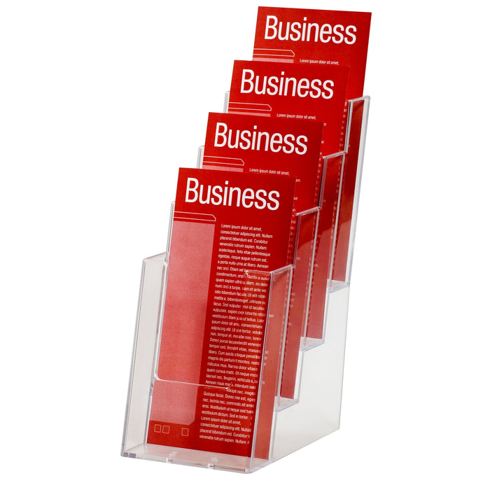 DL 4 Tier Portrait Brochure Holder - Freestanding