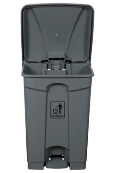 Cleanlink 45L Rubbish Bin With Lid & Paddle, Grey