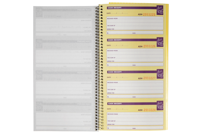 Spirax Cash Receipt Book, Numbered, 80 Duplicate Sets (553)