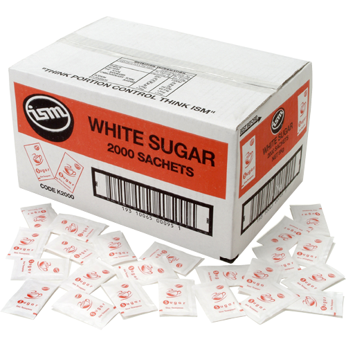 ISM White Sugar Sachets x 2000's pack