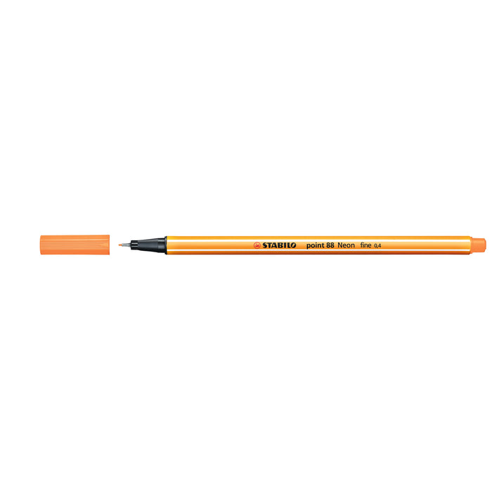 Stabilo Point 88 Fineliner Neon Orange, Pack of 10