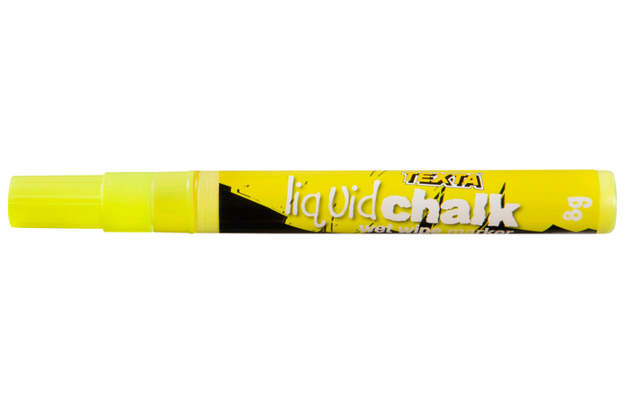 Texta Liquid Chalk Marker Bullet Wet Wipe Yellow