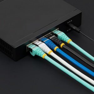 50cm CAT6a Ethernet Cable - Aqua - Low Smoke Zero Halogen (LSZH) - 10GbE 500MHz 100W PoE++ Snagless RJ-45 w/Strain Reliefs S/FTP Network Patch Cord IM5659495