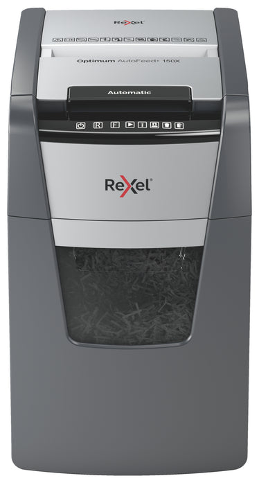Rexel Optimum 150X Auto Feed + Manual Feed Paper Shredder, Confetti Cut