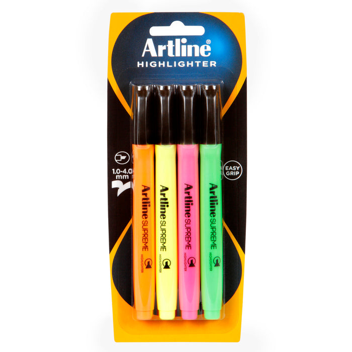 Artline Supreme Neon Colours Highlighter 4's