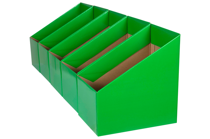 Marbig Wide Book Box Green 5's pack