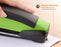 Bostitch Low Force Stapler, InPower Premium Antimicrobial, Green, Full Strip, 20 Sheet