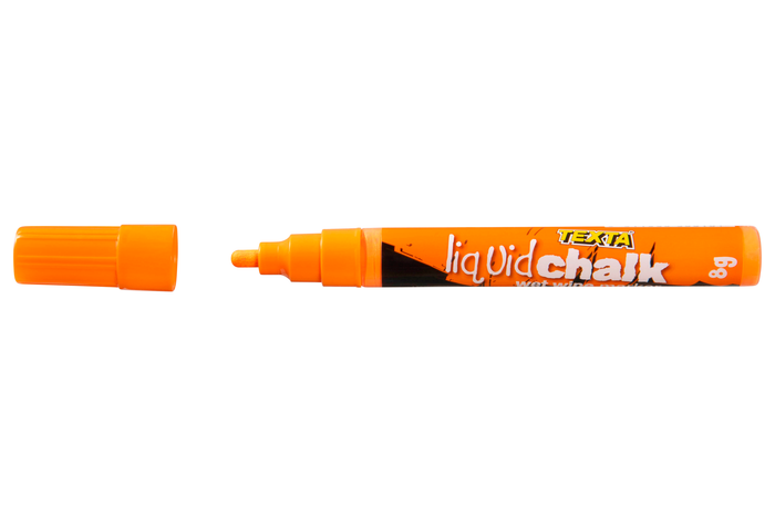 Texta Liquid Chalk Marker Bullet Wet Wipe Orange