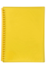 Marbig A4 20 Pocket Refillable Display Book, Translucent Yellow Cover