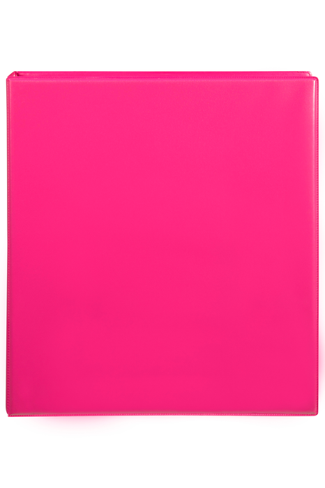 Marbig A4 Insert Cover Ring Binder, 38mm 2 D Rings, Pink