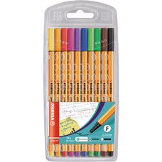 Stabilo Point 88 Fineliner Assorted Colours, Pack of 10 (Code 8810)