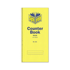 Spirax Counter Book, Feint Ruled, 297mm x 127mm, 120 Pages (543)