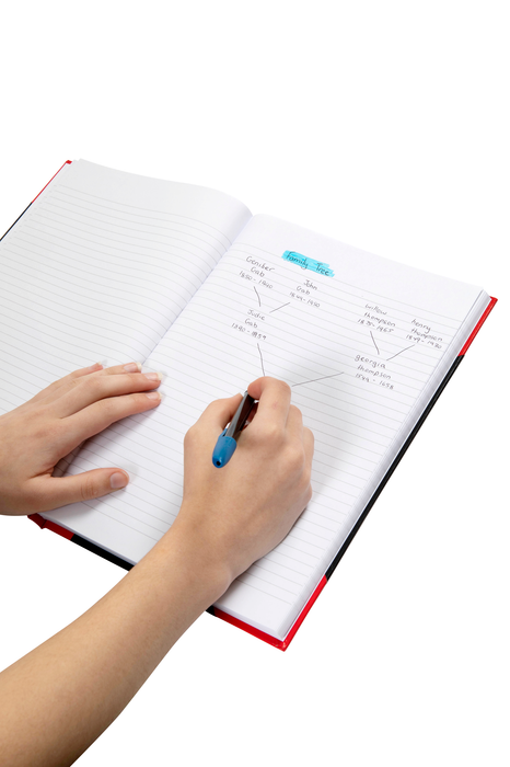 Spirax A4 Hard Cover Red & Black Notebook