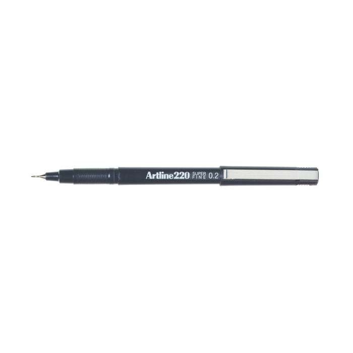 Artline 220 Fineliner Pen 0.2mm Black x 12's pack