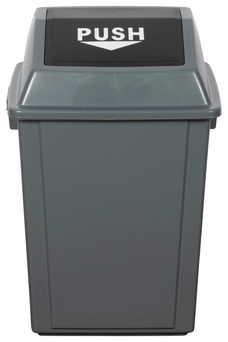 Cleanlink 40L Rubbish Bin with Spring Loaded Bullet Lid, Grey