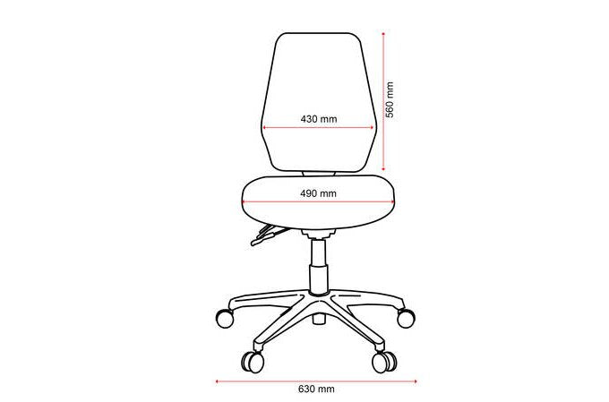 Buro Aura Ergo+ High Back Ergonomic Office Chair With Arm Rest, Nylon Base, Black Fabric