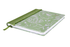 2025 Cumberland Belrose A5 Casebound Diary With Fabric And PU Underlayer, Week To View, Floral, Matcha Duo