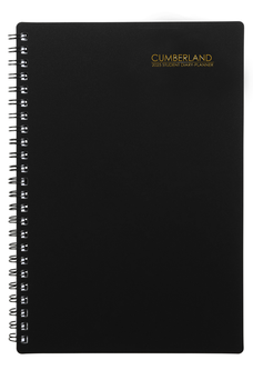 2025 Cumberland A5 Casebound Student Diary, Week To View, Black