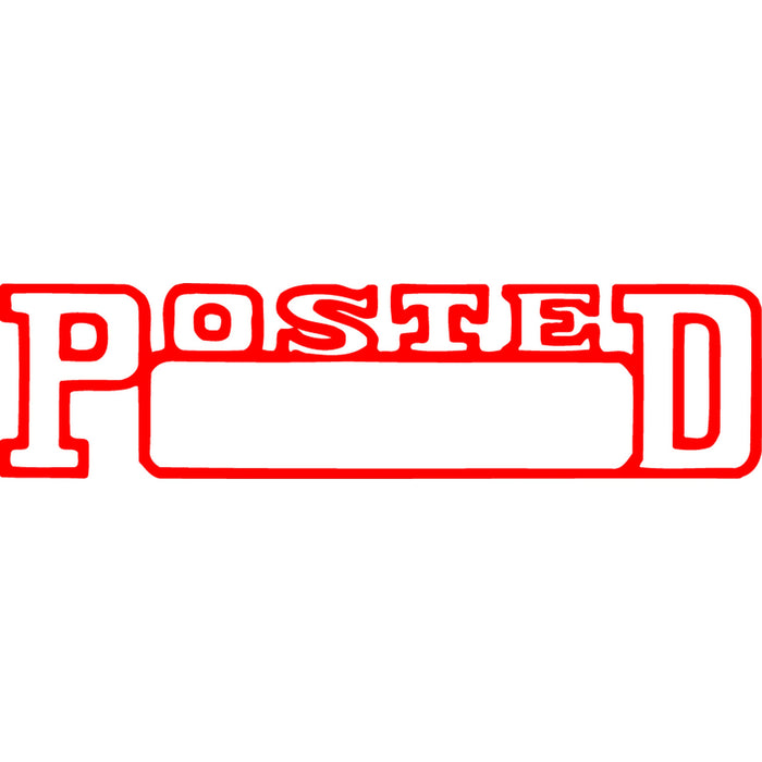 XStamper CX-BN 1211 POSTED, Space For Date Self Inking Rubber Stamp, Red