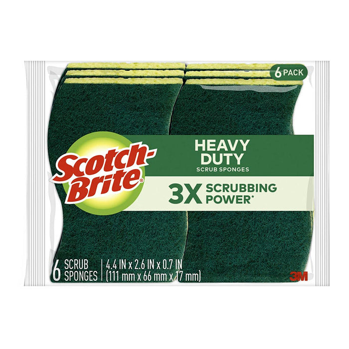 Scotch-Brite Heavy Duty Scrub Sponge, Pack of 6 (426)