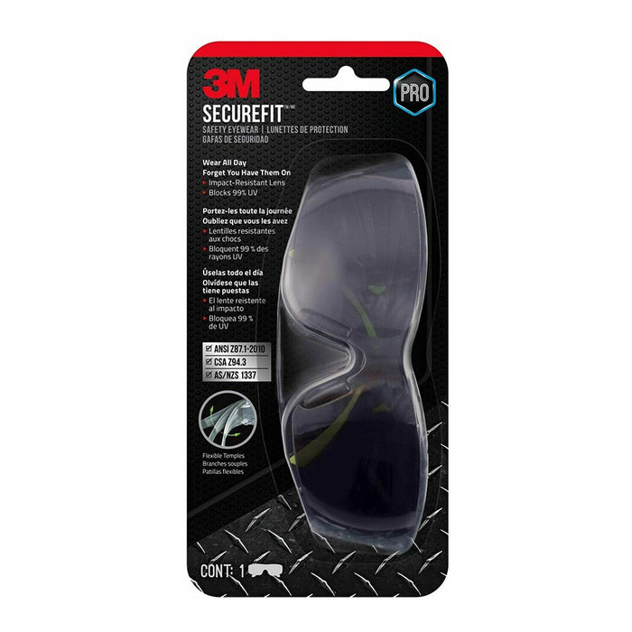 3M SecureFit Eye Protection, Grey (SF400G-WV-6-PS)