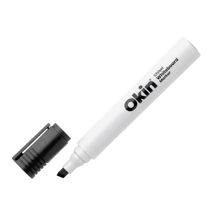 Okin Whiteboard Marker Chisel Tip Black x 12's pack