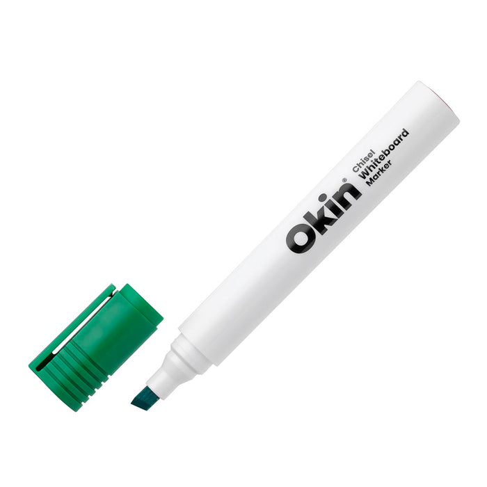 Okin Whiteboard Marker Chisel Tip Green x 12's pack